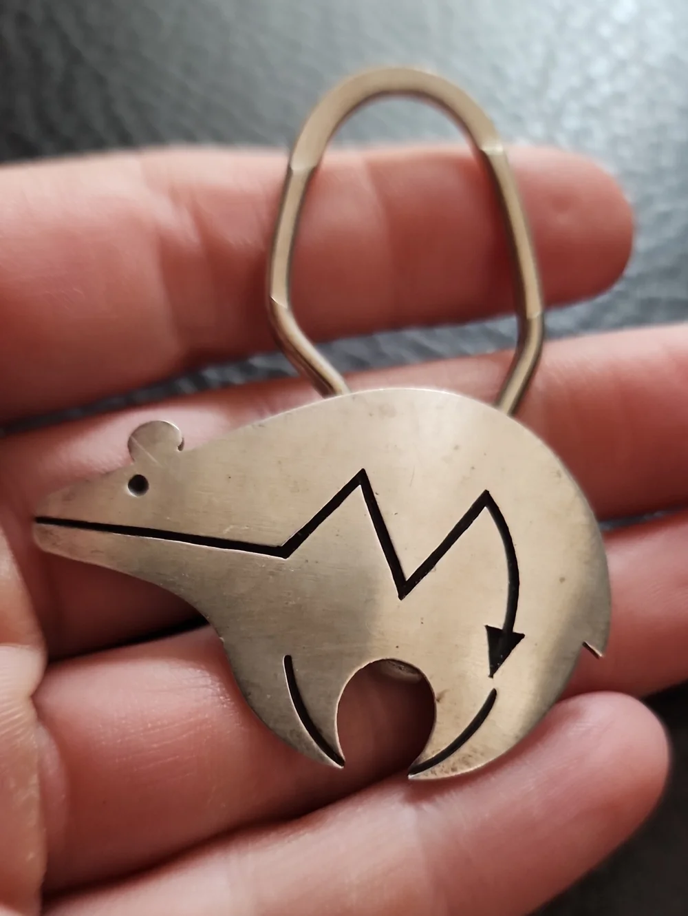 Sterling Silver Bear Keychain
